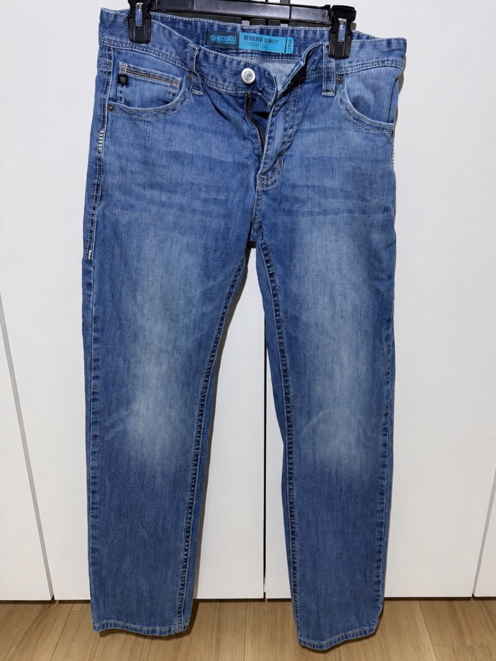 Rock & Republic Revolver Slim Straight Jeans Men’s 32X34 Medium Wash Denim